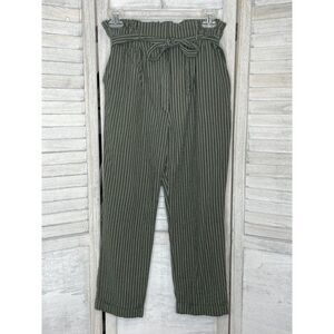 Sienna Sky Khaki Green Pinstripe Pants Size M